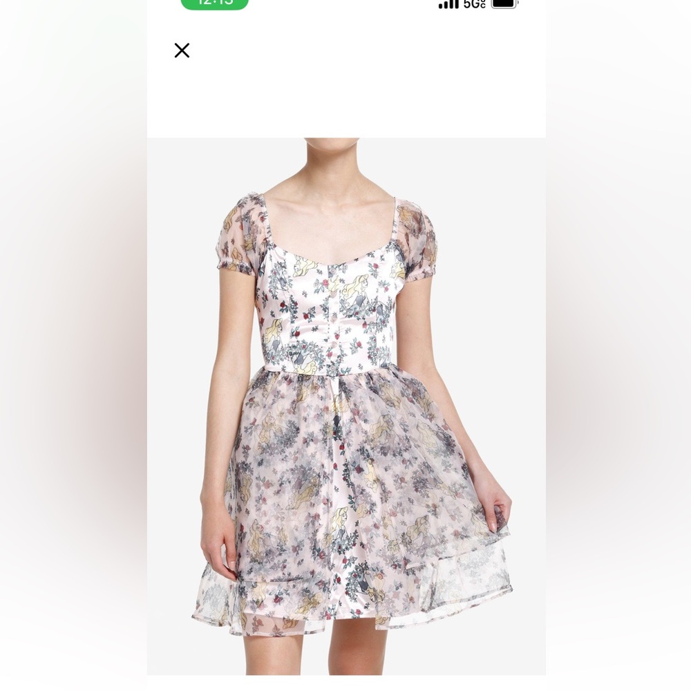 Disney her universe sleeping beauty aurora tiered floral dress